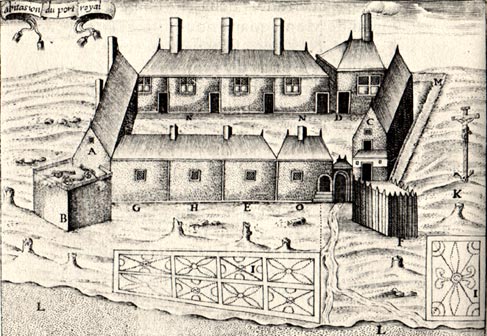 Champlain’s Drawing of Port 
		  Royal Habitation